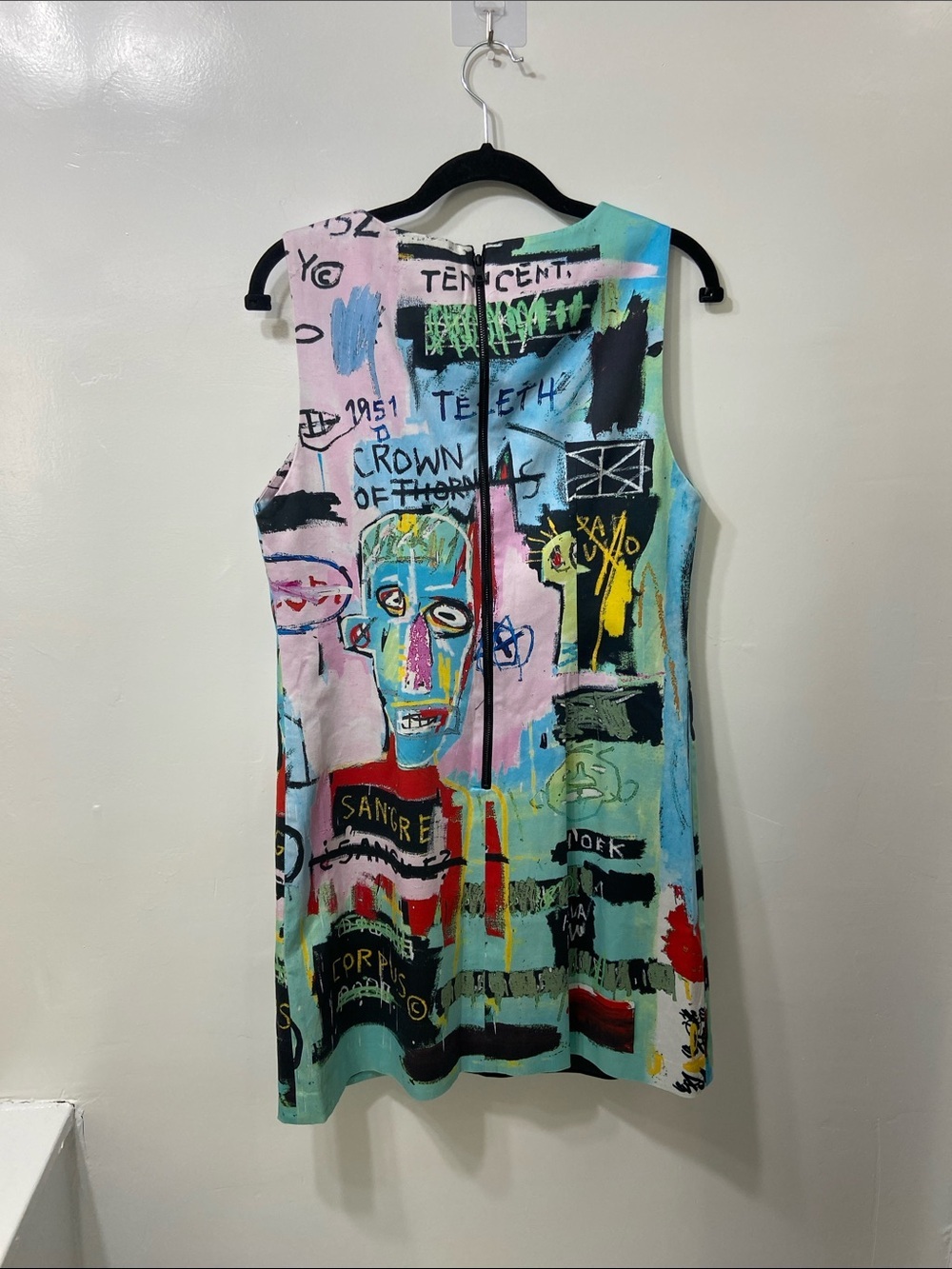 Alice + Olivia Basquiat Sleeveless Multicolored Printed Shift Dress - .Size-8 - Picture 3 of 12